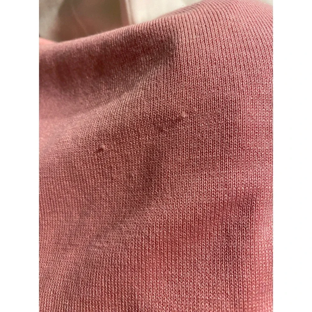 Karen Kane Lifestyle Pink Silk Blend Ruffle Trim Cardigan - Size Small